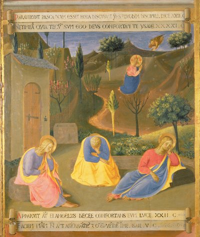 عذاب في الحديقة ، التفاصيل من اللوحة الثالثة للخزينة الفضية في سانتيسيما أنونزياتا ، c.1450-53 (درجة الحرارة على اللوحة) بواسطة فرا انجيليكو